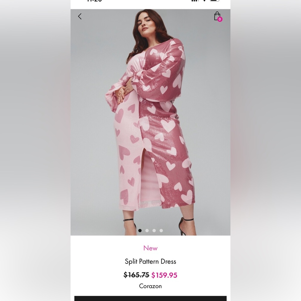 Split Pattern Dress. Great For Vday! - image 1